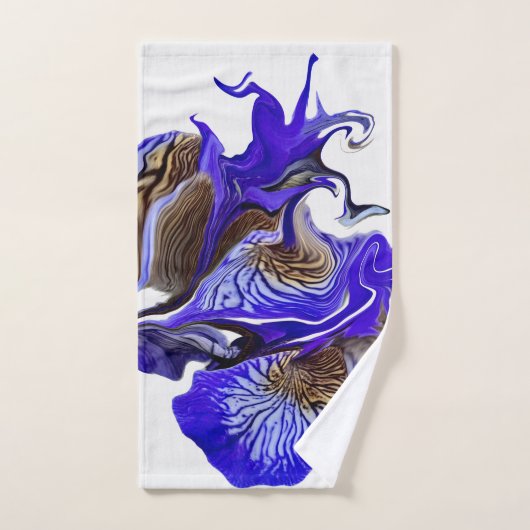 Fleurs Iris Violets (Serviette à main)