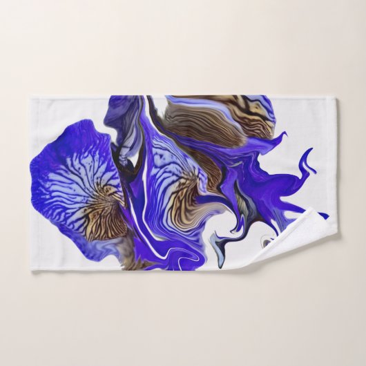 Fleurs Iris Violets (Serviette à main)