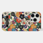 Fleurs Japonaises Colorées Monogrammées (Verso Horizontal)