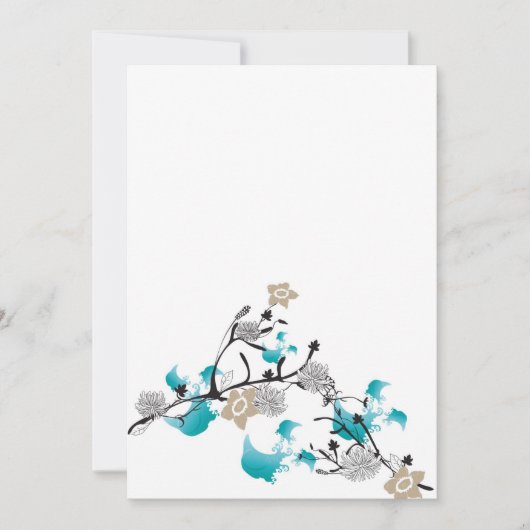 Fleurs japonaises Invitation (Devant)