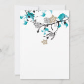 Fleurs japonaises Invitation (Dos)