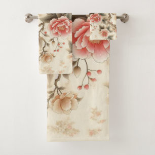 Fleurs Jardin 28 Serviettes de bain