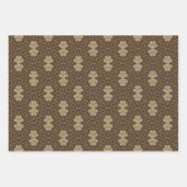 Fleurs Jaune Marron Papier pack 13 (Devant 3)