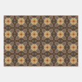 Fleurs Jaune Marron Papier pack 13 (Devant)