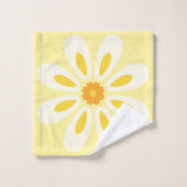 Fleurs jaunes (Gant de toilette)