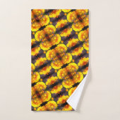 Fleurs Jaunes Au Soleil Abstrait Motif (Serviette à main)