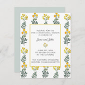Fleurs jaunes avec invitation à la répétition de l (Devant / Derrière)