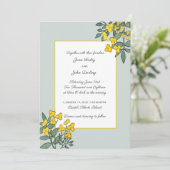 Fleurs jaunes avec invitation à l'accent de la men (Debout devant)