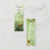 Fleurs Jaunes cartes de visite Oiseaux maigres (Devant / Derrière)