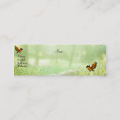 Fleurs Jaunes cartes de visite Oiseaux maigres (Dos)