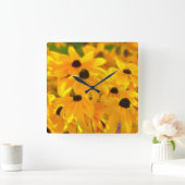 Fleurs Jaunes Daisy Horloge d'Art Floral (Maison)