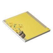 Fleurs jaunes dans le bloc-notes panier (Incliné)