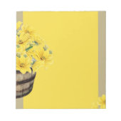 Fleurs jaunes dans le bloc-notes panier (Devant)