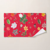 Fleurs jaunes et roses blanches 13 (Serviette à main)