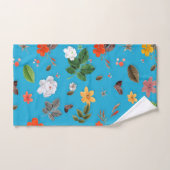 Fleurs jaunes et roses blanches 24 (Serviette à main)