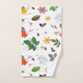 Fleurs jaunes et roses blanches 7 (Serviette à main)