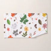 Fleurs jaunes et roses blanches 7 (Serviette à main)