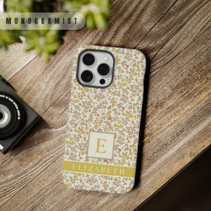 Fleurs jaunes florales beige personnalisables