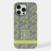 Fleurs Jaunes Florales Gris Personnalisables (Verso)