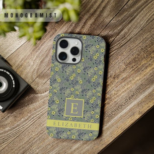 Fleurs Jaunes Florales Vert Gris Personnalisables