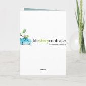 Fleurs jaunes gaies Carte commémorative / Funérail (Dos)