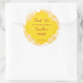 Fleurs jaunes haldi merci sticker (Sac)