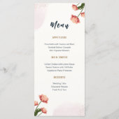 Fleurs Jaunes Menu Mariage bio (Dos)