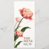 Fleurs Jaunes Menu Mariage bio (Devant)