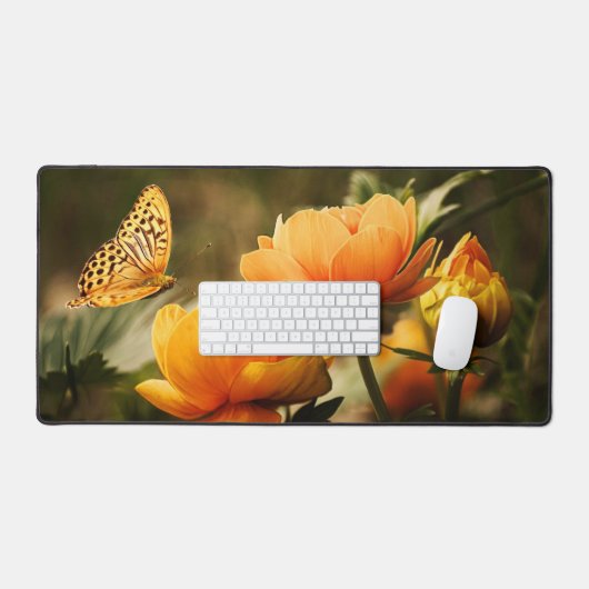 Fleurs Jaunes Profondes et Lumineuses avec Papillo (Clavier et souris)