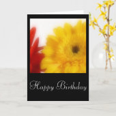 Fleurs Jaunes/Rouges Bonne Carte d'Anniversaire De (Fleur jaune)
