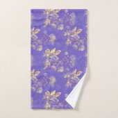 Fleurs Jaunes Sur Arrière - plan Violet (Serviette à main)