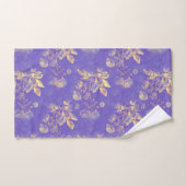 Fleurs Jaunes Sur Arrière - plan Violet (Serviette à main)