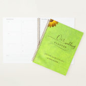 Fleurs jaunes sur Mariage vert Abstrait (Devant avec enveloppe)