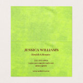 Fleurs jaunes sur Monogramme vert Abstrait (Inside Unfolded)