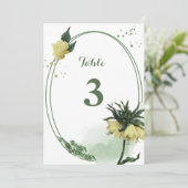 fleurs jaunes verdure numéro de table géométrique (Debout devant)