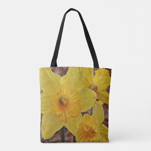 Fleurs jonquilles jaunes Sac fourre-tout d'art pri (Dos)