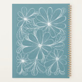 Fleurs Joueuses sur le planificateur Turquoise (Dos)