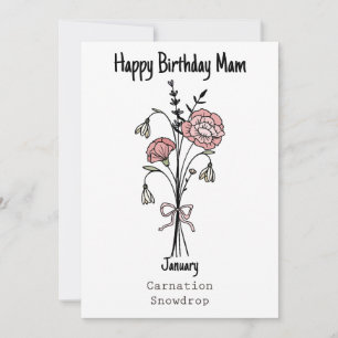 Fleurs joyeuse carte d'anniversaire