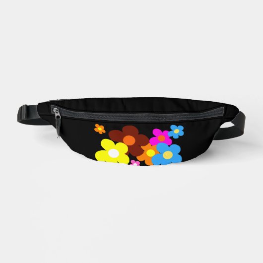 Fleurs joyeuses colorées Pastel Black (Recto)
