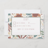 Fleurs Joyeuses Inspiration RSVP Élégant Simple (Dos)