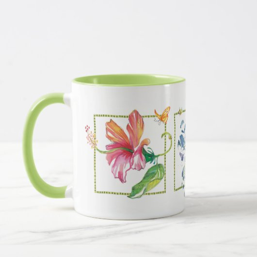 Fleurs joyeuses Papillons & Bees Mug (Gauche)
