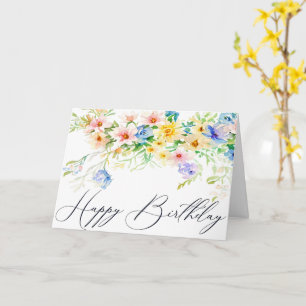 Fleurs Joyeux Anniversaire Carte d'Anniversaire