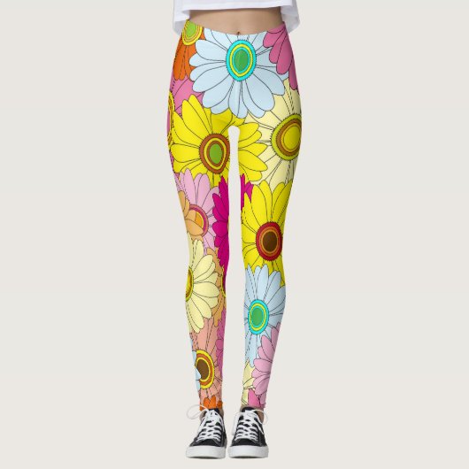 Fleurs Leggings féminins (Devant)