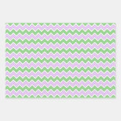 Fleurs Lilac, bandes et feuilles de papier Chevron (Devant 3)