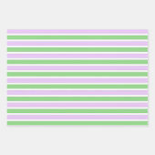 Fleurs Lilac, bandes et feuilles de papier Chevron (Devant 2)