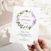 Fleurs Lilac Rustiques Dedication Invitation