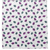 Fleurs Lilac Sur Un Rideau Bg Douche Blanc (Devant)