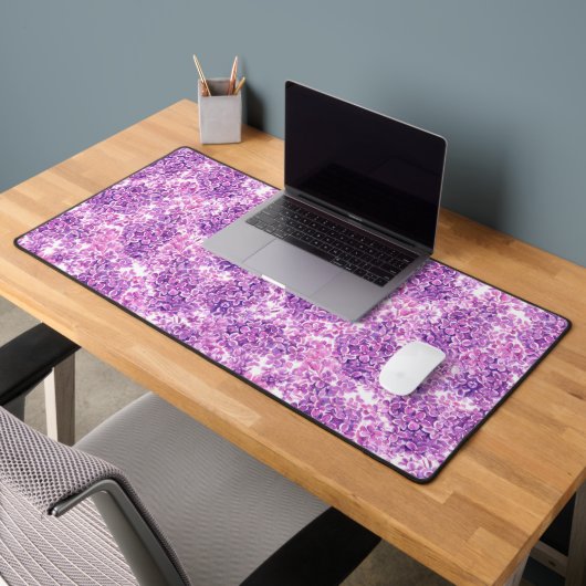 Fleurs lilas rose aquarelle (Bureau 2)