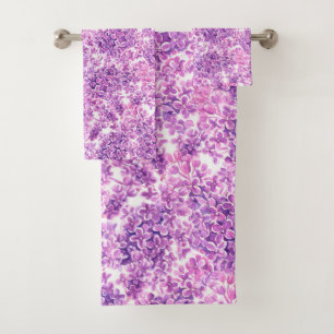 Fleurs lilas rose aquarelle