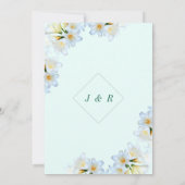 Fleurs Lys Blanches Élégant Faire-part de mariage  (Dos)